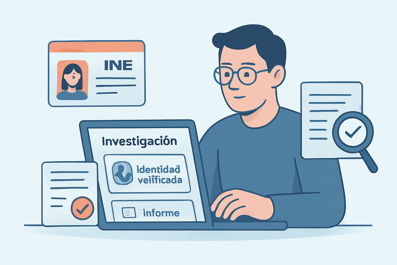 Investigación de inquilinos con validación biométrica y bases oficiales